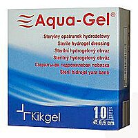 Гідрогелевая пов'язка AQUA- GEL ® , коло  6,5 см ( KiKgеl , Польща )