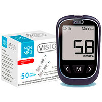 Система для контролю рівня глюкози в крові Visio + 50 тест-смужок Newmed