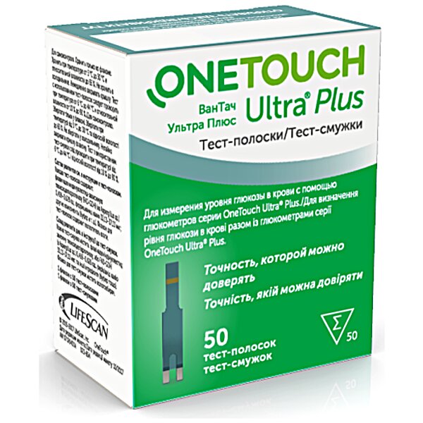 Тест-смужки Ultra Plus 50 шт One Touch