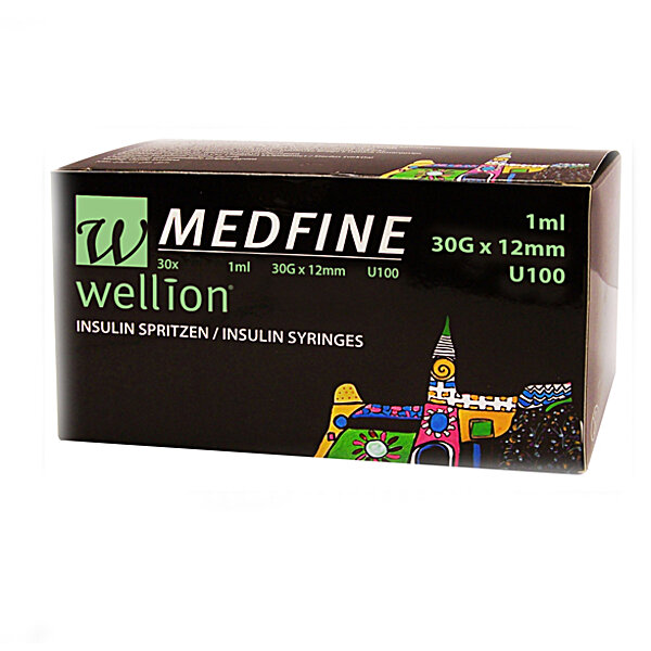 Инсулиновые шприцы Wellion MEDFINE 1 мл  12 мм №30