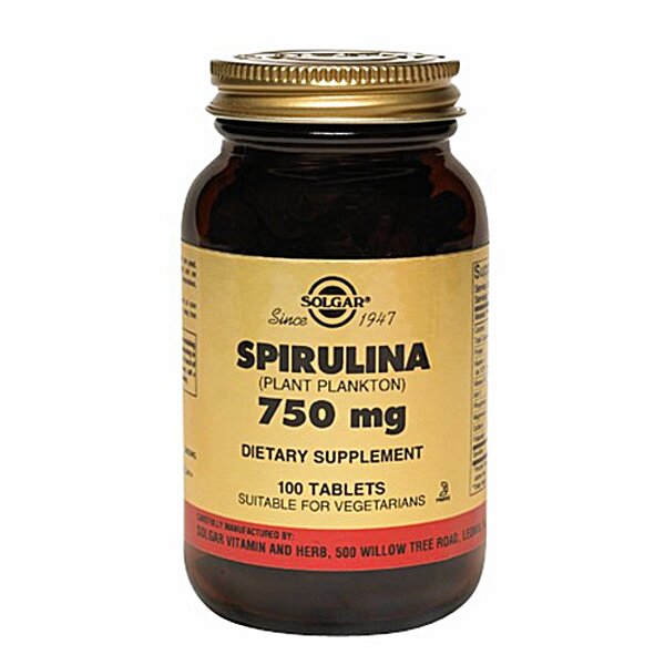 Фітопрепарат Спіруліна (Spirulina) 750 мг Solgar №100