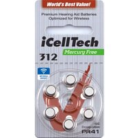 Батарейки для слуховых аппаратов iCellTech A312, 1шт