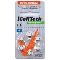 Батарейки для слуховых аппаратов iCellTech A13, 1шт