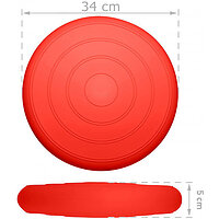 Массажная балансировочная подушка гладкая EasyFit Balance Cushion Красный S53-1438