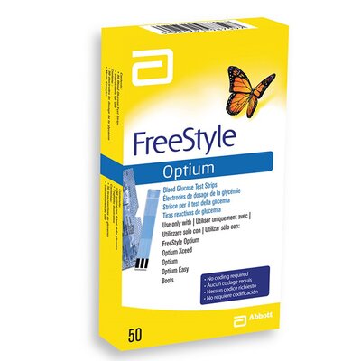 Тест- смужки FreeStyle Optium ( фрістайл Оптиум ) , 50 шт. в упаковці ...