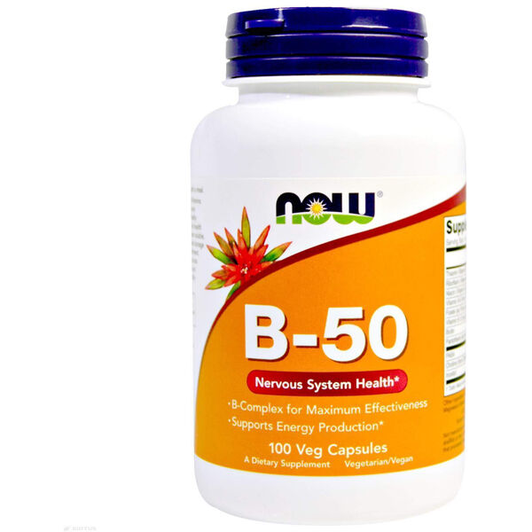 Витамин В-50 (комплекс) 100 капс. Now Foods - купить в Киеве и Украине ...