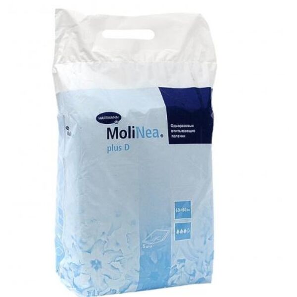 Одноразовые пеленки Hartmann 60x90 Molinea Plus-D (5 шт.) - купить в ...