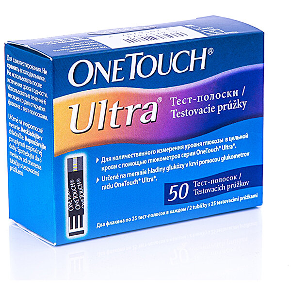 Тест-полоски One Touch Ultra, 25 шт. - купить в Киеве и Украине | Цена ...