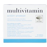 Мультивітаміни для жінок Multivitamin for women New Nordic 90 таб. (А, В, С, Е, цинк, залізо, магній, кальцій)