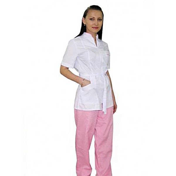 Жіночий медичний костюм на блискавці з поясом арт . 97 , Сорочка