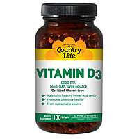 Country Life Витамин D3 100 мягких капсул