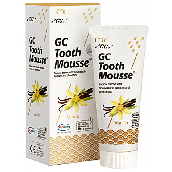 Тус Мус Vanilla (TOOTH MOUSSE) гель для ремінералізації та зміцнення зубів GC, 1 тюбик 35 мл
