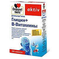 Доппельгерц Актив (Doppel herz Aktiv) Глицин+В-Витамины №30 (10х3)