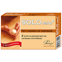 Тест-смужка на овуляцію SOLO mini, №5 Ультра чутливий тест на вагітність (смужка) ULTRA®, №1