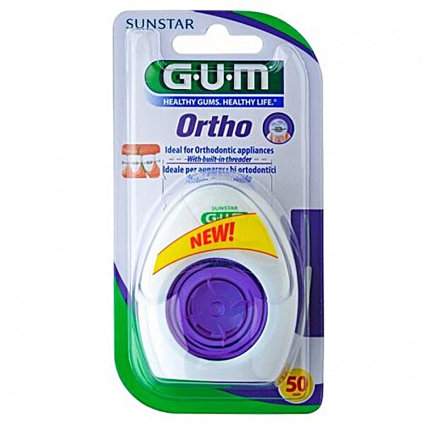 Зубная нитка GUM Ortho ортодонтическая