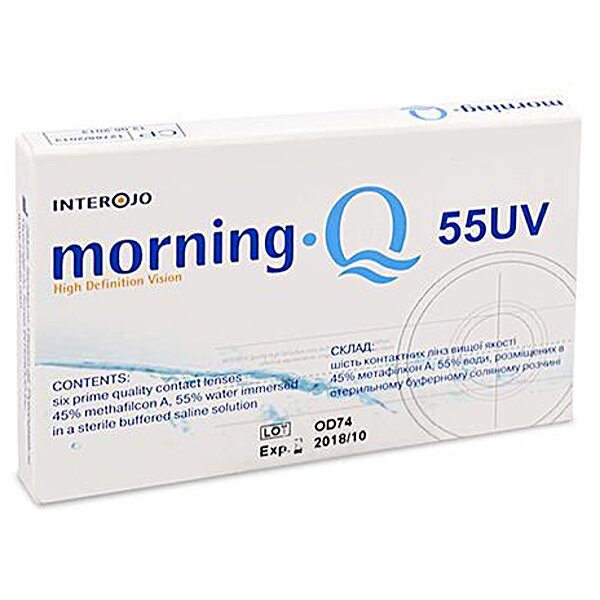 Контактные линзы Morning Q 55 UV опт. сила -4,25 (уп. 1 шт)