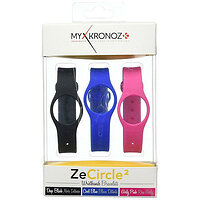 Ремінці для фітнес-браслета ZeCirlce2 3 кольору Black / Blue / Pink MyKronoz