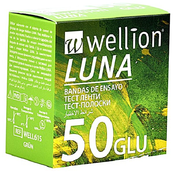 Тест - смужки Wellion Luna Duo , 50 шт .