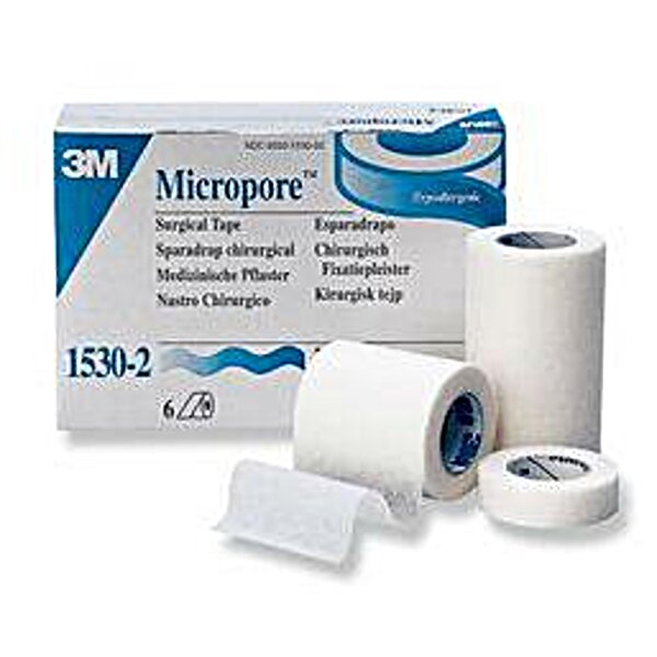 Гіпоалергенний пластир з нетканій віскози 3M Микропор ( Micropore ) 5 см x 9,1 м , арт. 1530-2