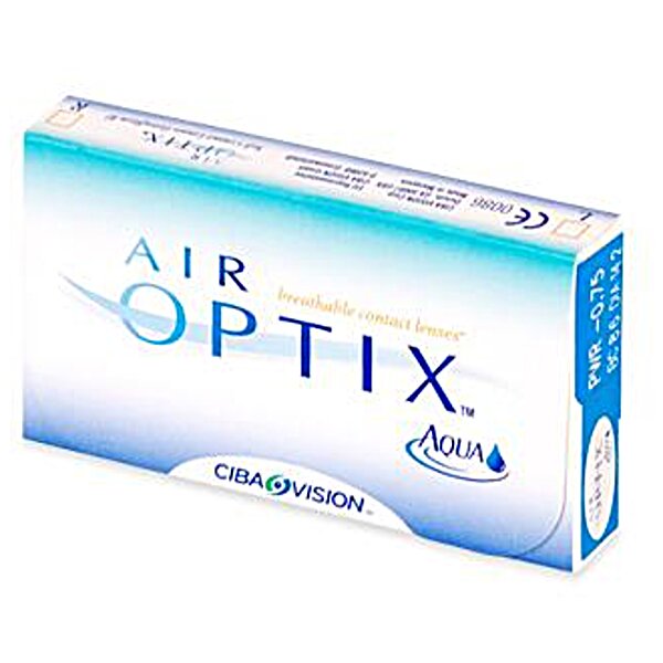 Месячные силикон-гидрогелевые контактные линзы Air Optix Aqua, упаковка 3 шт., lotrafilcon B 33%