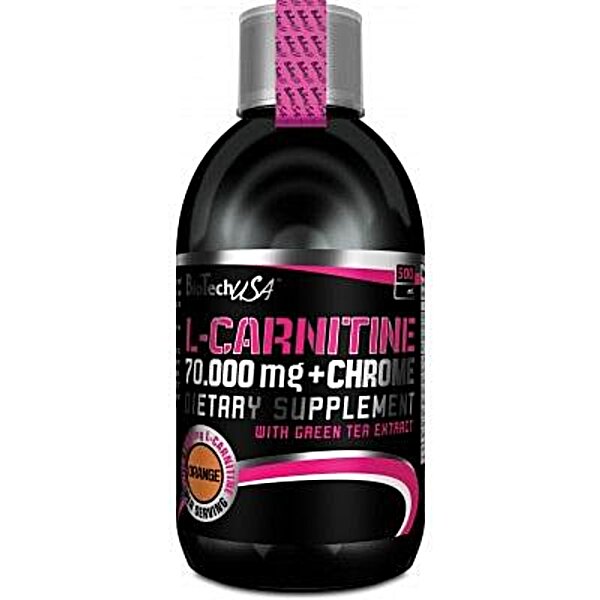 Жиросжигатель L - CARNITINE + Сhrome 70 000 Апельсин BioTech 500 мл