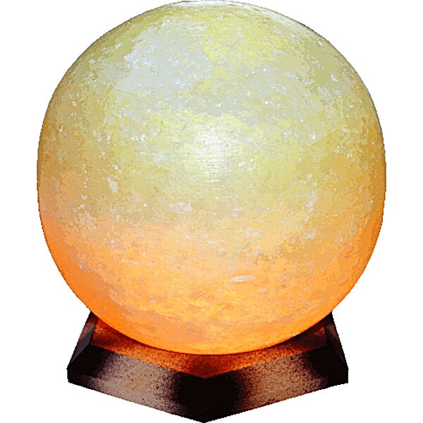 Соляний світильник " Шар" ( 6-7 кг ) з кольоровою лампочкою , " Артемсіль " ( Україна )