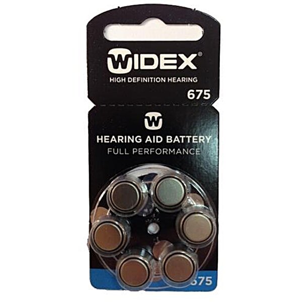 Набір батарейок тип 675 Widex для слухових апаратів ( 6 шт . )