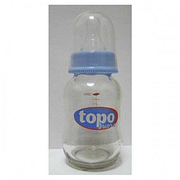 Пляшка скляна ST1 120 мл з силіконовою соскою Topo Buono