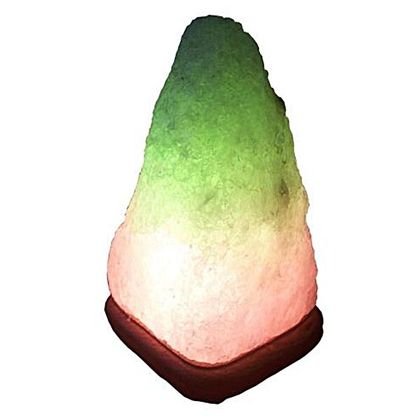 Соляной светильник "Скала" (10-12 кг) с цветной лампочкой, "Артёмсоль" (Украина)