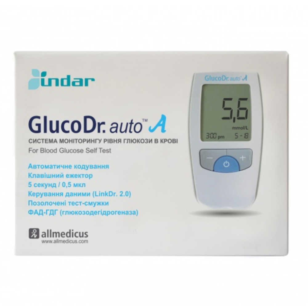 Система для определения глюкозы в крови GlucoDr Auto A AGM4000 (без ...