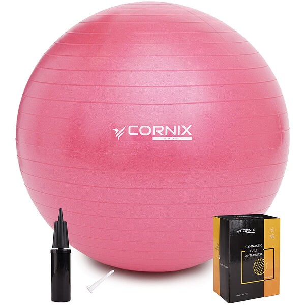 Мяч для фитнеса (фитбол) Cornix 65 см Anti-Burst XR-0023 Pink S49-3814