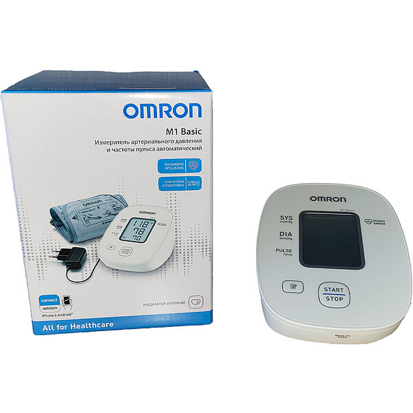 Автоматический тонометр Omron M1 Basic (HEM-7121J- ARU) с адаптером и ...