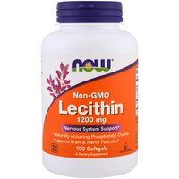 Лецитин, Lecithin, Now Foods, 1200 мг, 100 гелевих капсул