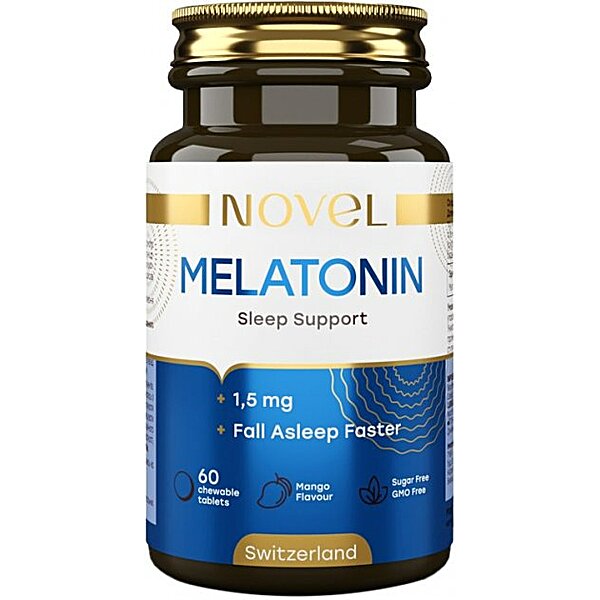 Витамины жевательные Novel Мелатонин 1.5 мг №60