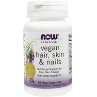 Now Foods Vegan Hair, Skin & Nails красота и здоровье 30 капсул 