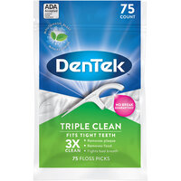 Потрійне очищення (Triple Clean) Флос-зубочистки, 75 шт. DenTek