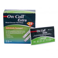 Тест-полоски Acon On Call Extra для контроля уровня глюкозы в крови 25 шт.