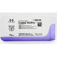 Вікрил (Vicryl) 5/0 довжина 75 см кільк. голка 17 мм W9105