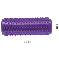 Масажний циліндр EasyFit Spindle з шипами фіолетовий №2