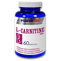 L-Сarnitine карнітин Powerful 1000 мг 60 капсул