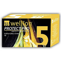 Голки для інсулінових шприц-ручок Wellion Protect Pro 5mm, 10 шт в упак. (Австрія)