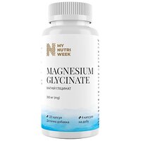 Магній гліцинат, Magnesium Glycinate, My Nutri Week, Biotus, 350 мг, 120 капсул (Україна)