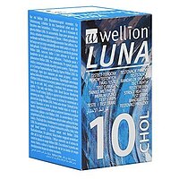 Тест-полоски для тестирования уровня холестерина в крови Wellion Luna, 10 штук