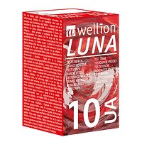 Тест полоски для тестирования уровня мочевой кислоты в крови Wellion Luna, 10 штук
