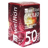 Тест полоски Wellion для тестирования уровня глюкозы в крови Galileo, 50 ед.