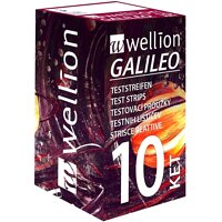 Тест полоски Wellion для тестирования уровня кетонов в крови Galileo, 10 ед.