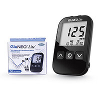 Акционный набор Глюкометр GluNeo Lite (ГлюНео Лайт) с 50 тест-полосками