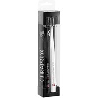 Набір зубних щіток (2 шт.) Curaprox White is Black Duo Ultrasoft Ультрам'які d 0.10 мм