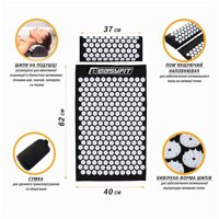 Масажний килимок голчастий Easyfit з подушкою аплікатор Кузнєцова (Україна) №2