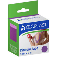 Пластир медичний ECOPLAST Кінезіо тейп, 5см x 5м (фіолетовий)